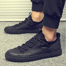 Check spelling or type a new query. New Hot Sale Fashion Male Casual Shoes All Black Men S Leather Casual Sneakers Fashion Black White Flats Shoes Buy At The Price Of 21 15 In Aliexpress Com Imall Com