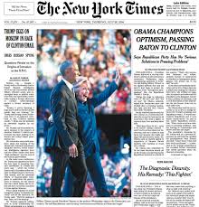 17,632,800 likes · 983,447 talking about this. The New York Times On Twitter The Top Of The Front Page Of The New York Times For July 28 2016