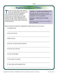 Capitalize on our worksheets that elucidate diverse ways of presenting your children with the a to z of capitalization. Capitalization Activity Letters In Titles