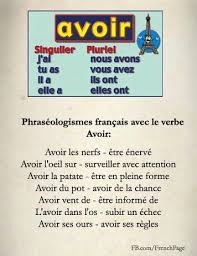 Expressions With Verb Avoir Learn French French Grammar French Verbs