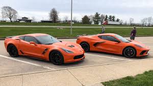 2020 corvette c8 stingray z51: See The C8 Corvette Pictured Alongside Color Matching C7s Carscoops