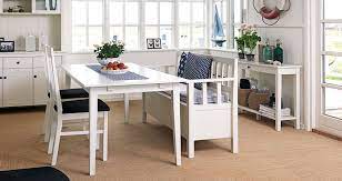 The need to save space clashes with the need for seating, making a bench or two an appealing option. Small Dining Room Ideas Jysk
