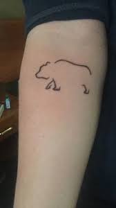 My First Tattoo Minimalist Bear Tattoo Small Placement Blackandwhite Ink Men Bear Tattoos Minimalist Tattoo Small Tattoos