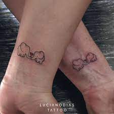 Mother And Daughter Elephant Tattoos Made By Me At The Black Box Studio Tattoos For Daughters Tattoos Mom Daughter Tattoos