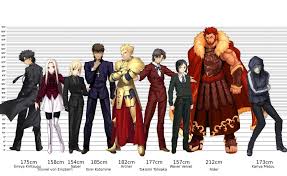 Main characters shirou emiya (voiced by: Fate Zero Height Chart By Blageyt Deviantart Com On Deviantart Height Chart Fate Zero Fate
