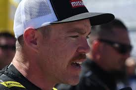 James Rispoli coming out of NASCAR turn 4 at Daytona