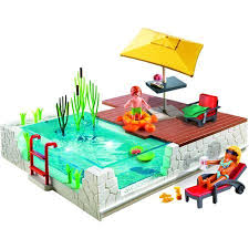 Playmobil 5575 Swimming Pool With Terrace Walmart Com Swimming Pools Pool Swimming Pool House