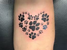 Paw and heart tattoo | watercolor heart tattoos, dog. Dog With Heart Tattoo Elegant Arts Tattoo