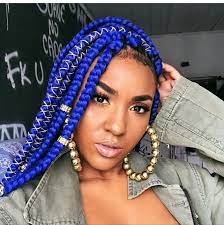 Blue Box Braids Braided Hairstyles Box Braids Hairstyles Box Braids Styling