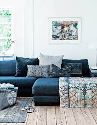 They're comfortable, classy, and give your home decor a unique twist. An Idyllic Danish Cottage My Scandinavian Home Blue Sofas Living Room Blue Sofa Living Home Living Room