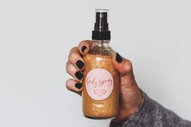 Diy Essential Oil Natural Glitter Body Spray Perfect For Any Holiday Party Body Oil Diy Body Glitter Spray Diy Body Spray