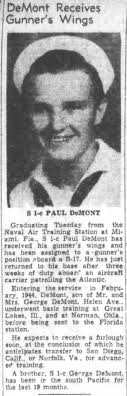 Paul Kenneth “Pepper” DeMont (1926-2014)