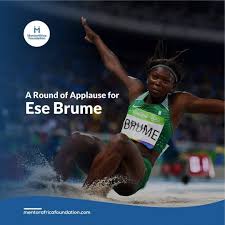 Ese brume ona ilk uluslararası deneyim kazanmıştır 2013 genç afrikalı şampiyonasında içinde réduit o nijeryalı 4 x 100 metre bayrak ile 46.28 s yanı sıra, 6,33. Ese Brume Is A Nigerian Athlete Mentor Africa Foundation Facebook