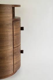 Round bedside table with drawer ukiah. Round Bedside Tables Bespoke Walnut Side Tables