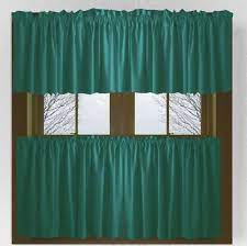 Cafe2trteal Solid Teal Colored Cafe Style Curtain Includes Teal Kitchen Curtains Kitchen Curtains Panel Curtains