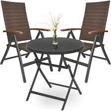 8 seat rattan garden dining set with table and rattan chairs. Brubaker Garden Furniture Set Modena 1 Round Glass Topped Table 27 5 Inches 2 High Back Polyrattan Dining Chairs 7 Buy Online In Zambia At Zambia Desertcart Com Productid 222628839