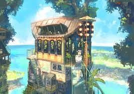 embedded 素晴らしいアート アニメの風景 ファンタジーシティー