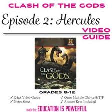 Clash Of The Gods Episode 2 Hercules Video Guide By Education Is Powerful History Channel Student Encouragement Mythology