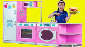 Kids frozen big kitchen set. Jannie Pretend Play With Deluxe Kitchen Toy Set Youtube