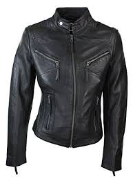 Ladies Real Leather Black Biker Style Fashion Jacket Size Uk 6 20 Playthemove Biker Style Jackets Jacket Style