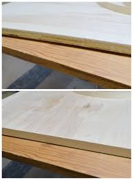 Thick, made up of one layer of plywood and one layer of particle board. Building The Top For Our Coffee Table Aka That S Plywood Plaster Disaster