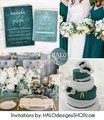 Teal Wedding Invitations Oasis Wedding Shades Of Green Etsy In 2021 Teal Wedding Invitations Teal Wedding Decorations Teal Wedding Colors