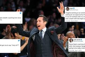 Segundo o jornalista adrian wojnarowski, da espn, o novo contratado da equipe terá um acordo válido por quatro temporadas. Nba Twitter Explodes After Brooklyn Nets Sign Steve Nash To Be Next Head Coach Ahn Fire Digital