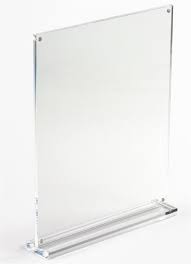 8 5 X 11 Acrylic Sign Holder With Magnets T Style Clear Acrylic Sign Sign Holder Table Top