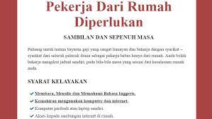 Dengan peningkatan kos sara hidup saya 100% jamin ramai yang mula mencari pekerjaan secara sambilan untuk menampung pembelanjaan keluaga mahu pun diri. Kerja Sambilan Di Rumah Yang Diiktiraf