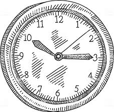 Line Drawing Of Wall Clock It Is Single Layered And Grouped Contains Clock Drawings Wall Clock Drawing Pretty Drawings
