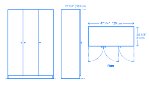Includes all required hardware for fitting. Ikea Bygstad Wardrobe Dimensions Drawings Dimensions Com