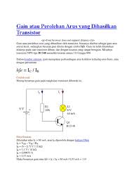 Soal soal cpns yang akan diujikan dalam proses seleksi penerimaan cpns tahun ini. Gain Atau Perolehan Arus Yang Dihasilkan Transistor