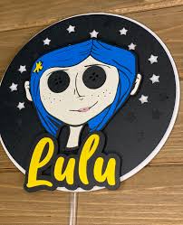 Coraline Cake Topper, Coraline Birthday Decor, Coraline Button Eyes Cake  Topper