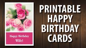 Printable birthday cards for wife. Printable Wife Birthday Card Printable Happy Birthday Cards