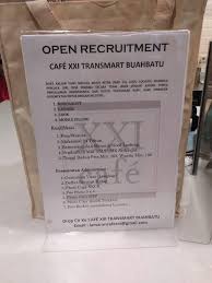 We did not find results for: Loker Cafe Xxi Transmart Bandung Lowongan Kerja Terbaru Indonesia 2021