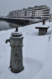 Neige Sur Le Port Dunkerque France Photo Snow