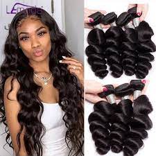 Free shipping 7a grade malaysian human virgin hair 3 bundles malaysian loose wave unprocessed natural color hair extensions. Loose Wave Human Hair Bundles Brazilian Hair Weave Bundles 100 Human Hair Extensions Loose Deep Remy Hair 3 Or 4 Bundles Deal Hair Weaves Aliexpress