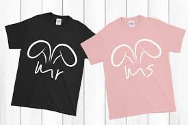 Download Mr Ms Bunny Cut File For T Shirt Graphic By Mockup Venue Creative Fabrica PSD Mockup Templates