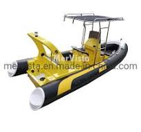 Hot Sale Luxury Large Rib 5.8m Fiberglass Inflatable Fishing Boat with CE