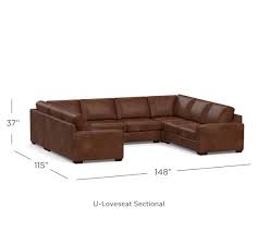 4.2 out of 5 stars 844. Big Sur Square Arm Leather U Sectional Sofa Pottery Barn