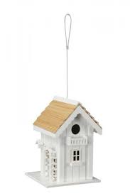 Um zu testen, wie diese vogelhäuser auf kundschaft wirken, wurden sie auf der straßenseite aufgestellt. Vogelhaus Nistkasten Villa Weiss Mit Naturfarbendem Dach Seaside64