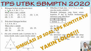 Setiap pasukan ini berada di bawah koordinasi satuan kerja perangkat daerah (skpd) yang berbeda. Tps Utbk 2020 Full Pembahasan 20 Soal Tps Pengetahuan Kuantitatif Utbk Sbmptn 2020 Bocoran Youtube