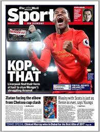 Home of the daily and sunday express. Newspaper Daily Mail Sport United Kingdom Newspapers In United Kingdom Sunday S Edition March 5 Of 2017 Kiosko Net