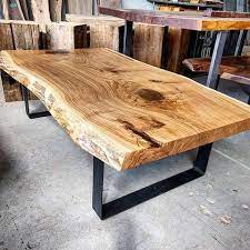 Available with an organic live edge slab or a more contemporary straight edge, each solid wood slab coffee table possesses its own natural characteristics, making every salvaged wood coffee table urban tree salvage® creates, a. Today S Completed Project Jumbo Live Edge White Oak Coffee Table This Monster Is 5 Ft Lon Live Edge Wood Table White Oak Coffee Table Live Edge Dining Table