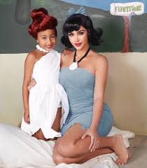 Understandably, people are even more outraged when kim does this. See Kim Kardashian And Her Kids North Saint And Chicago S Great Flintstones Halloween Costume