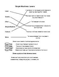 Simple Machines Unit Study Answer Key Simple Machines Unit Simple Machines Study Unit