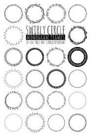 Swirl Border Circle Frames Round Label Clipart Circle Borders Black Line Art Borders Clipart Teachers Tpt Teac Wreath Clip Art Clip Art Circle Monogram