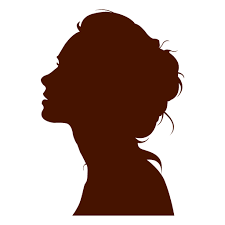 Design for invitation, greeting card, vintage style. Silhouette Woman Profile Image Novocom Top