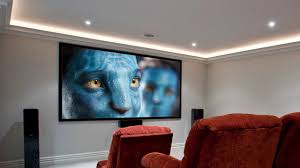 The open shelves on the right and left side of the tv offer you a space to decorate the view. Brilliant Small Home Theatre Ideas Youtube
