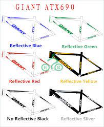 Tstz for kit giant adesivi bici stickers bike mtb bdc bicicletta prespaziati (black). Reflective Frame Stickers For Giant Atx 690 Road Bike Mountain Cycling Sticker Mtb Bicicleta Bicycle Wheels Fork Decal Bisiklet Shopee Philippines